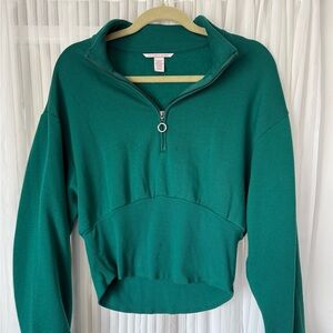 Victoria's Secret Teal Half-Zip Sweatshirt